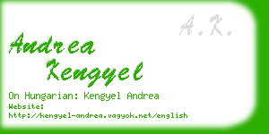 andrea kengyel business card